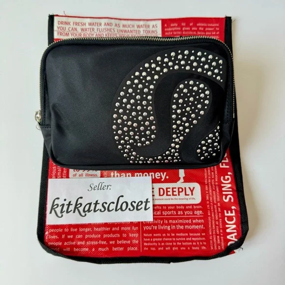lululemon everywhere belt bag 1l studded lululemon athletica | Bags | L Black Studded Nwt Lululemon Everywhere Belt  Bag Ebb 1l